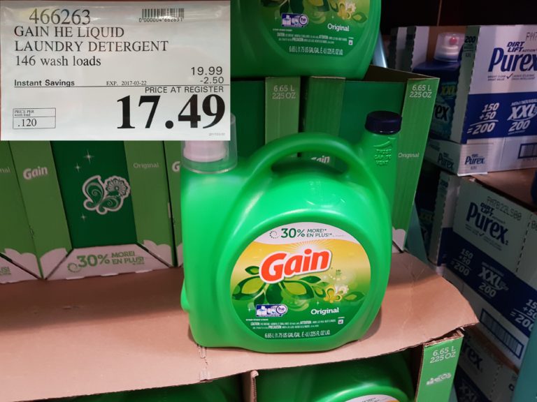 466263 GAIN HE LIQUID LAUNDRY DETERGENT 146 WASH LOADS 2 50 INSTANT