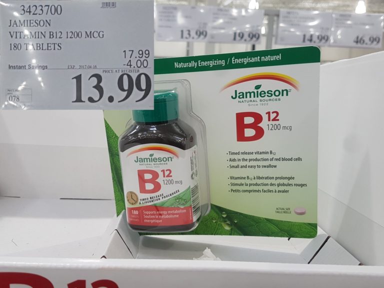 3423700 JAMIESON VITAMIN B12 1200 MCG 180 TABLETS 4 00 INSTANT SAVINGS