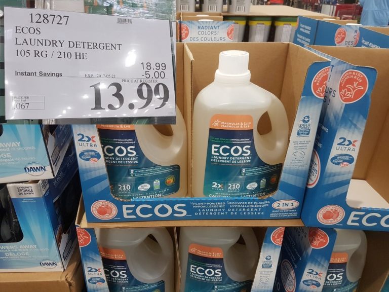 128727 ECOS LAUNDRY DETERGENT 105 RG 210 HE 5 00 INSTANT SAVINGS EXPIRES ON 2017 05 21 13 99