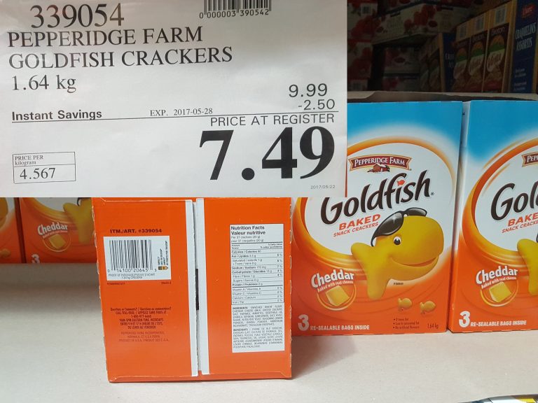 339054 PEPPERIDGE FARM GOLDFISH CRACKERS 1 64 KG 2 50 INSTANT SAVINGS
