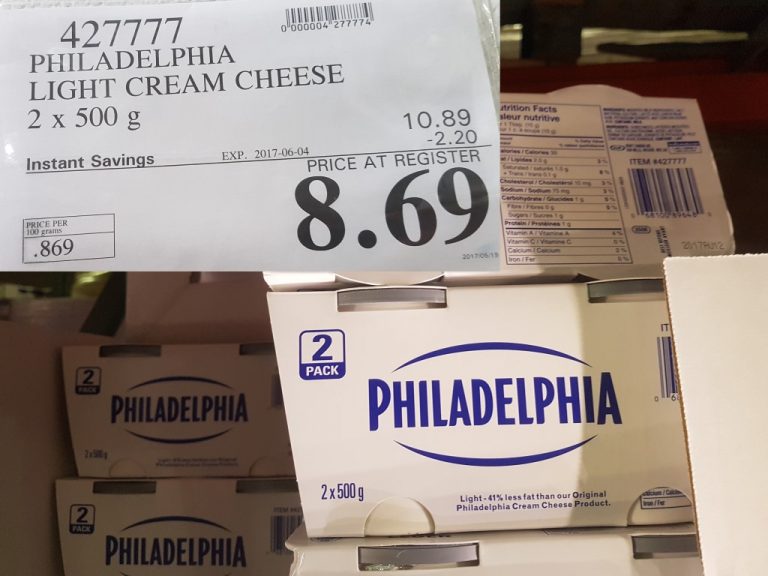 427777 PHILADELPHIA LIGHT CREAM CHEESE 2 X 500 G 2 20 INSTANT SAVINGS