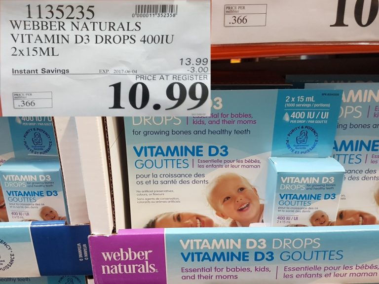1135235 WEBBER NATURALS VITAMIN D3 DROPS 400IU 2X15ML 3 00 INSTANT