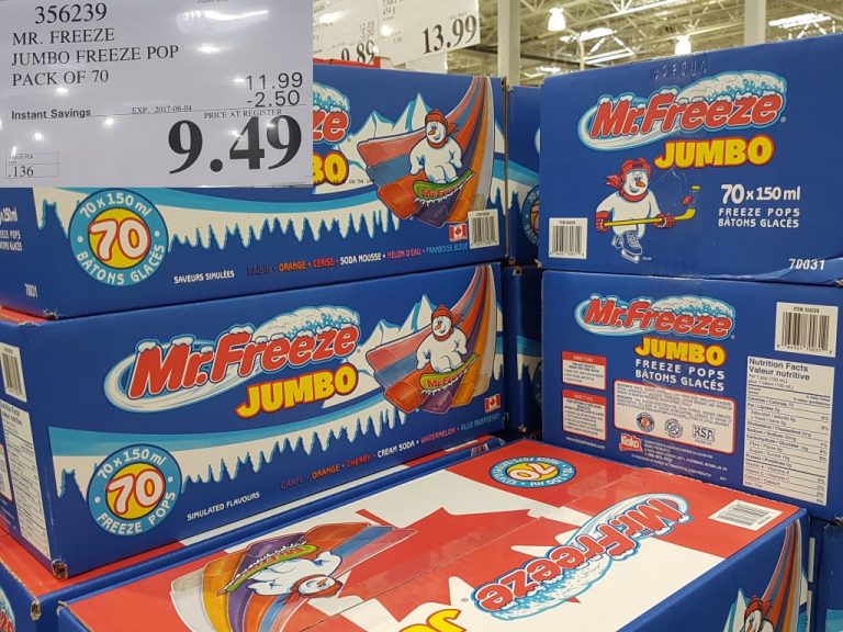 356239 MR FREEZE JUMBO FREEZE POP PACK OF 70 2 50 INSTANT SAVINGS