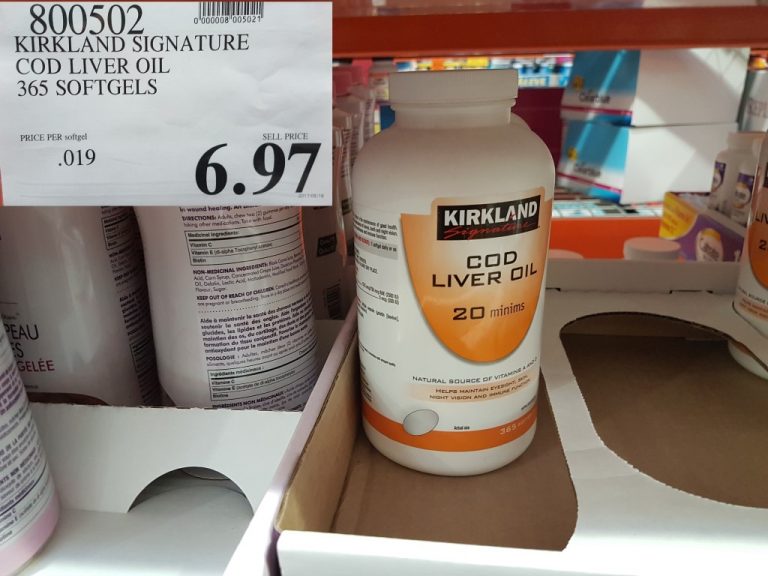 800502 KIRKLAND SIGNATURE COD LIVER OIL 365 SOFTGELS 6 97 Costco East Fan Blog