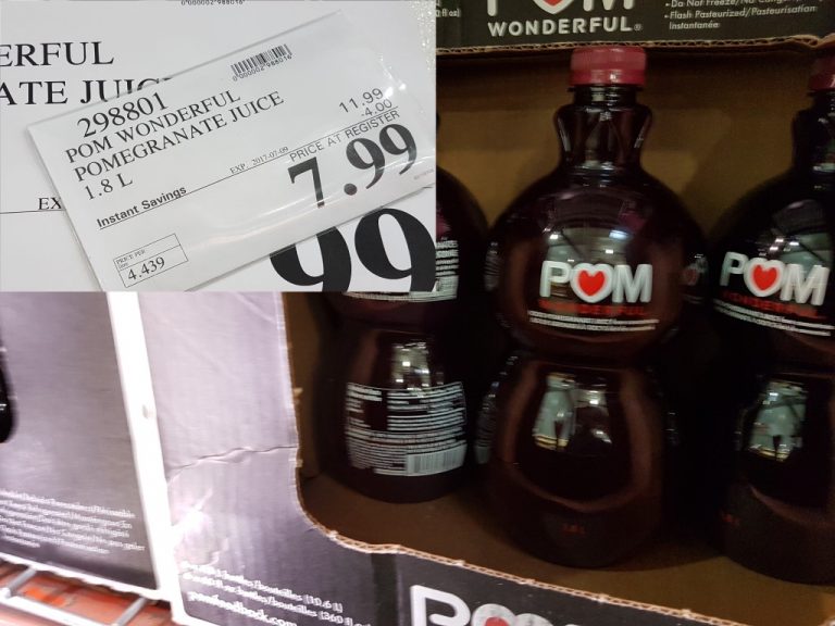 298801 POM WONDERFUL POMEGRANATE JUICE 1 8 L 4 00 INSTANT SAVINGS