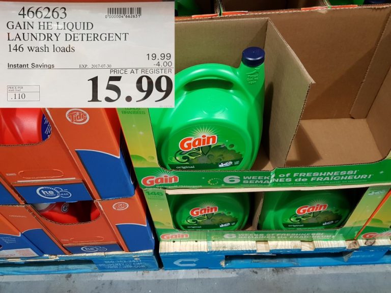 466263 GAIN HE LIQUID LAUNDRY DETERGENT 146 WASH LOADS 4 00 INSTANT