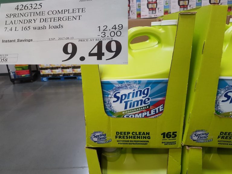426325 SPRINGTIME COMPLETE LAUNDRY DETERGENT 7 4 L 165 wash loads 3 00