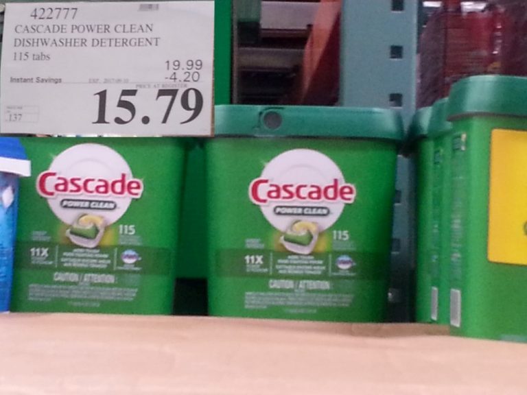 422777 CASCADE POWER CLEAN DISHWASHER DETERGENT 115 TABS 4 20 INSTANT