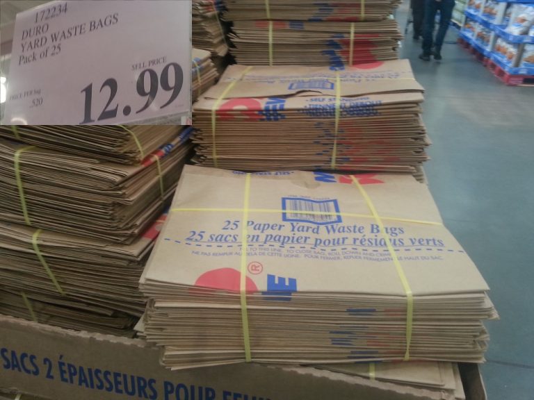 172234 DURO YARD WASTE BAGS PACK OF 25 12 99 Costco East Fan Blog
