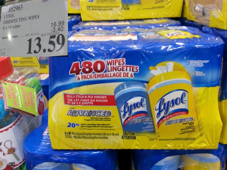 852963 LYSOL DISINFECTING WIPES 6 X 80 WIPES 3 40 INSTANT SAVINGS EXPIRES ON 2017 11 12 13 59