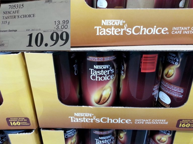 705315 NESCAFE TASTER S CHOICE 315 g 3 00 INSTANT SAVINGS EXPIRES ON 2017 11 19 10 99 Costco