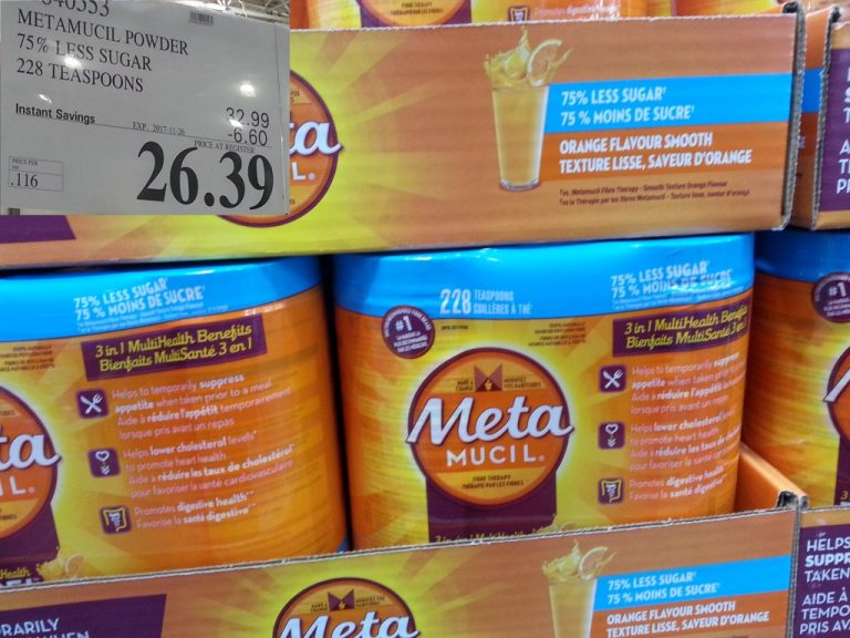 840553 METAMUCIL POWDER 75 LESS SUGAR 228 TEASPOONS 6 60 INSTANT