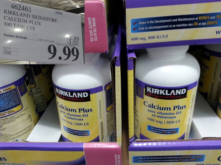 462461 KIRKLAND SIGNATURE CALCIUM PLUS 500 TABLETS 3 00 INSTANT SAVINGS