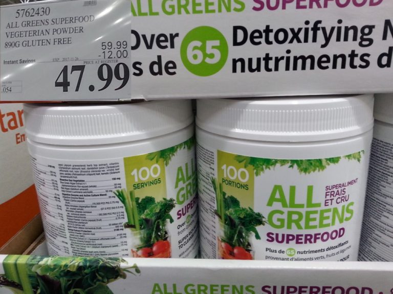 5762430 ALL GREENS SUPERFOOD VEGETARIAN POWDER 890G GLUTEN FREE 12 00