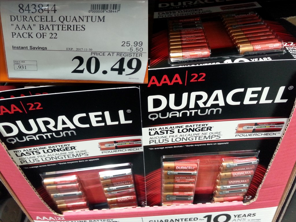 843844 DURACELL QUANTUM AAA BATTERIES PACK OF 22 5 50 INSTANT SAVINGS