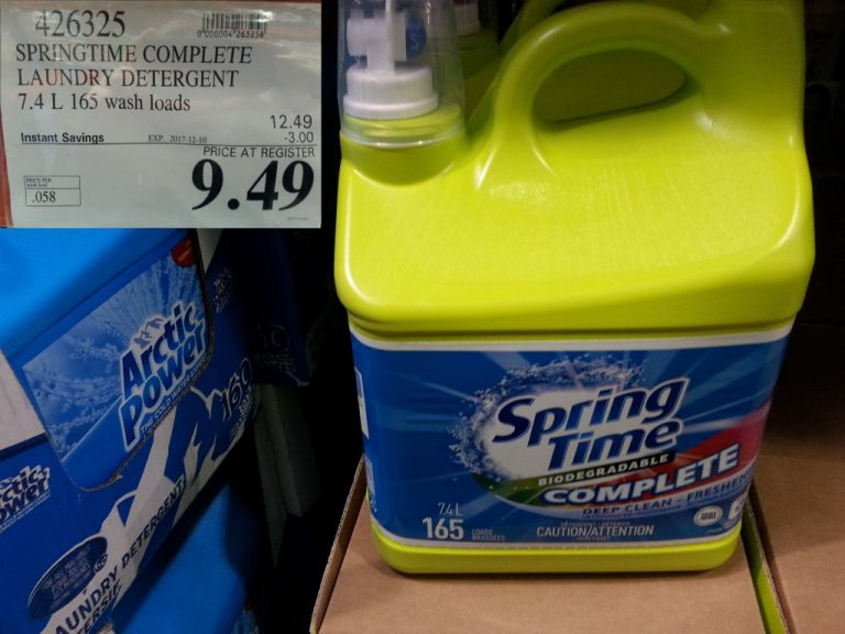 426325 SPRINGTIME COMPLETE LAUNDRY DETERGENT 7 4 L 165 wash loads 3 00