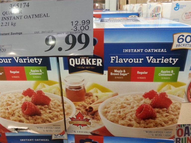 365174 QUAKER INSTANT OATMEAL 2 21 KG 3 00 INSTANT SAVINGS EXPIRES ON