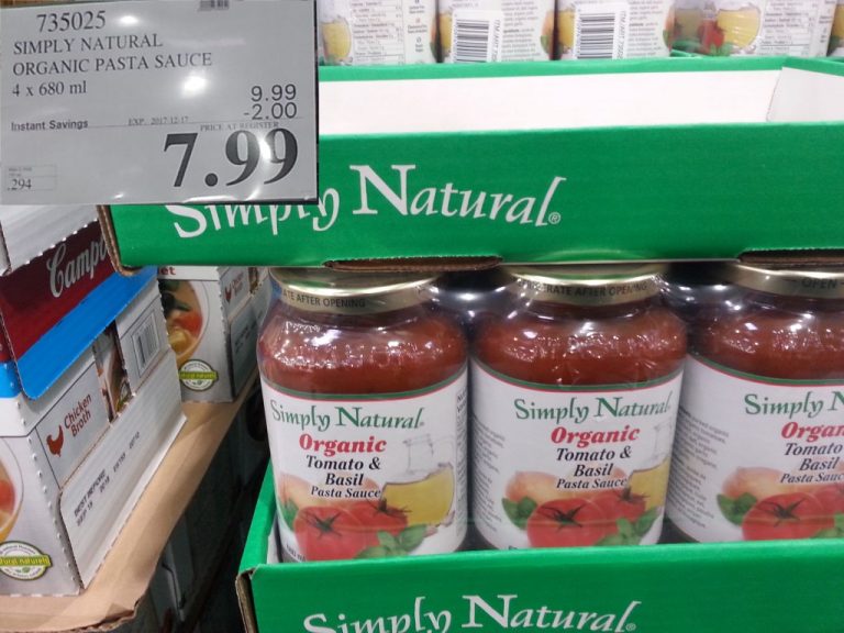 735025 SIMPLY NATURAL ORGANIC PASTA SAUCE 4 X 680 ML 2 00 INSTANT