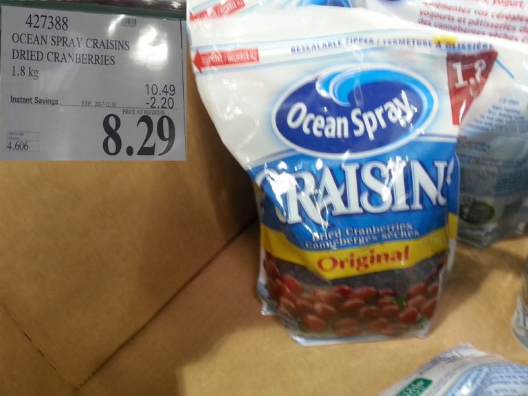 427388 OCEAN SPRAY CRAISINS DRIED CRANBERRIES 1 8 KG 2 20 INSTANT