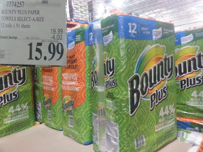 7774257 BOUNTY PLUS PAPER TOWELS SELECT A SIZE 12 ROLLS X 91 SHEETS 4   20171218 125121 768x576 