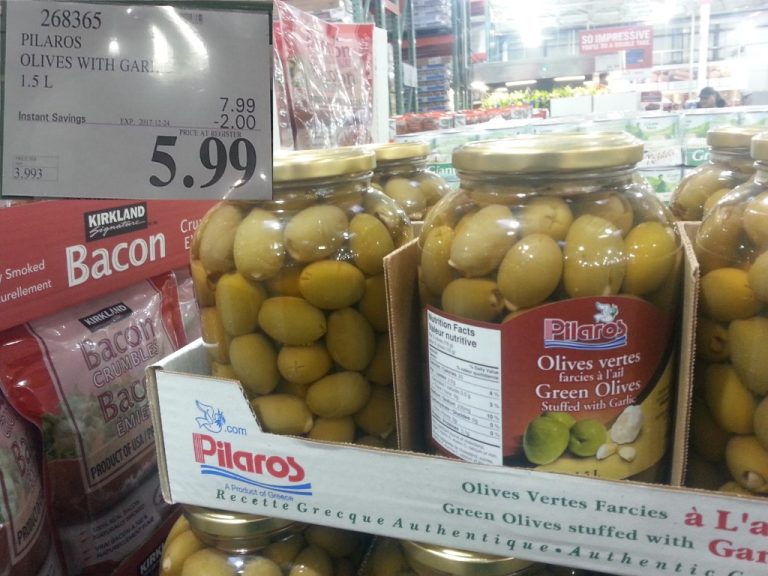 268365 PILAROS OLIVES WITH GARLIC 1 5 L 2 00 INSTANT SAVINGS EXPIRES ON