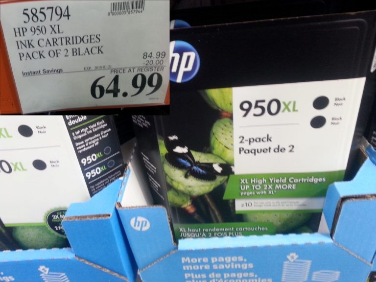 585794 HP 950 XL INK CARTRIDGES PACK OF 2 BLACK 20 00 INSTANT SAVINGS