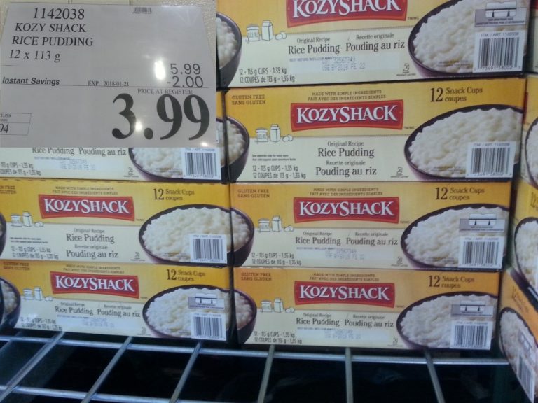 1142038 KOZY SHACK RICE PUDDING 12 x 113G 2 00 INSTANT SAVINGS EXPIRES