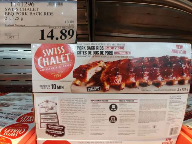 1141296 Swiss Chalet Bbq Pork Back Ribs 2 X 725 G 4 00 Instant Savings 