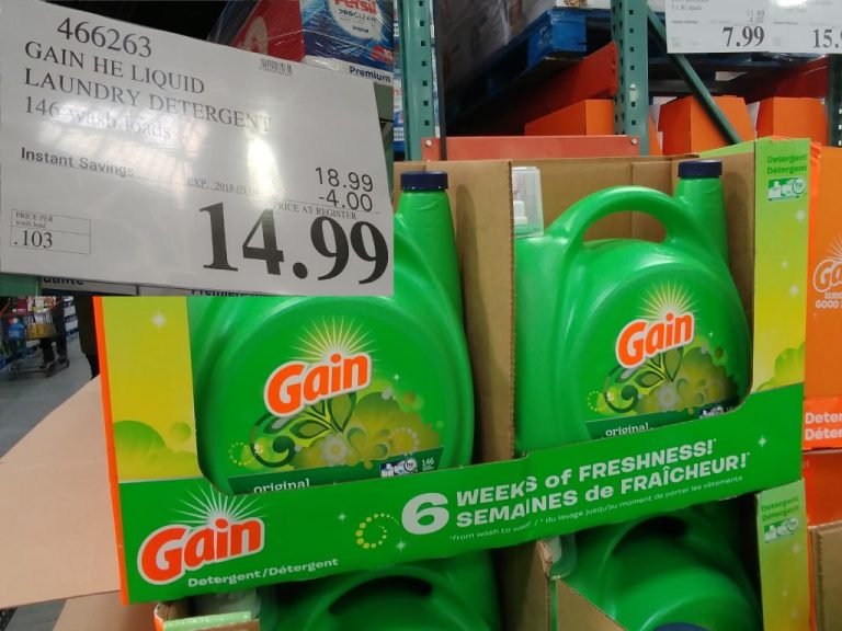 466263 GAIN HE LIQUID LAUNDRY DETERGENT 146 WASH LOADS 4 00 INSTANT