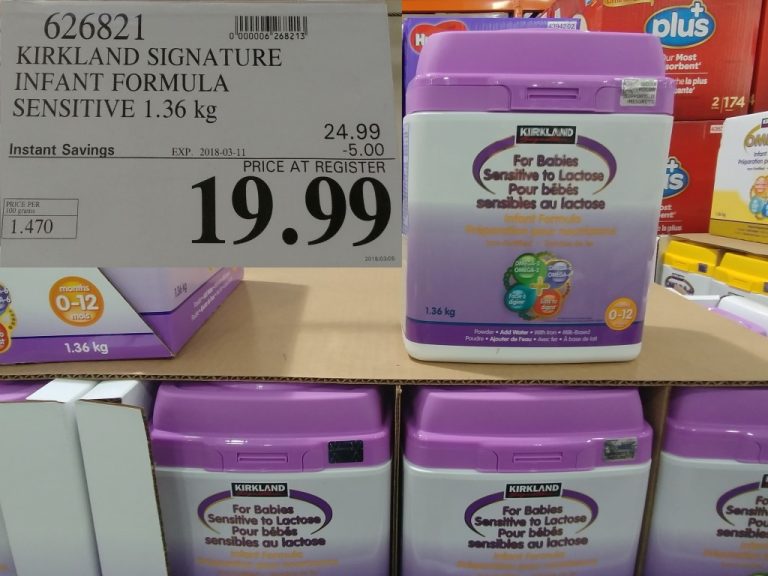 626821 KIRKLAND SIGNATURE INFANT FORMULA SENSITIVE 1 36 KG 5 00 INSTANT