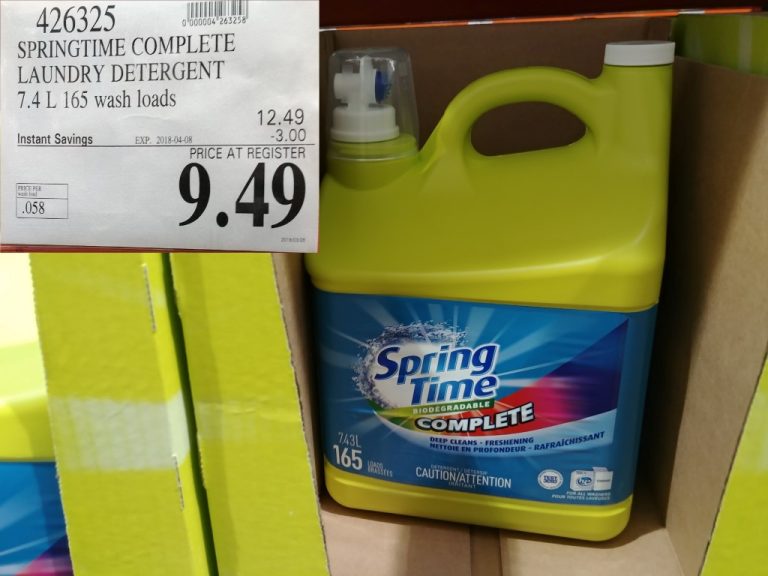 426325 SPRINGTIME COMPLETE LAUNDRY DETERGENT 7 4 L 165 wash loads 3 00