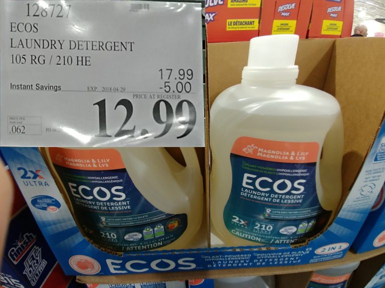 128727 ECOS LAUNDRY DETERGENT 105 RG 210 HE 5 00 INSTANT SAVINGS
