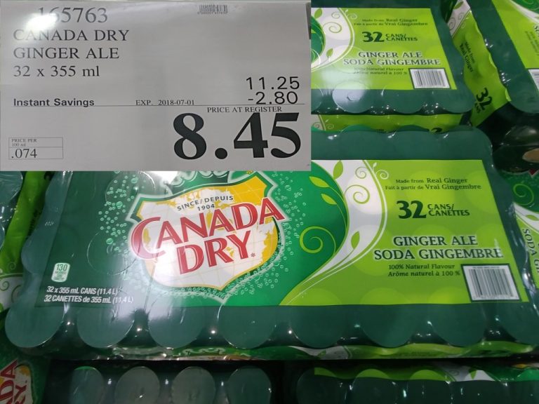 165763 CANADA DRY GINGER ALE 32 X 355 ML 2 80 INSTANT SAVINGS EXPIRES