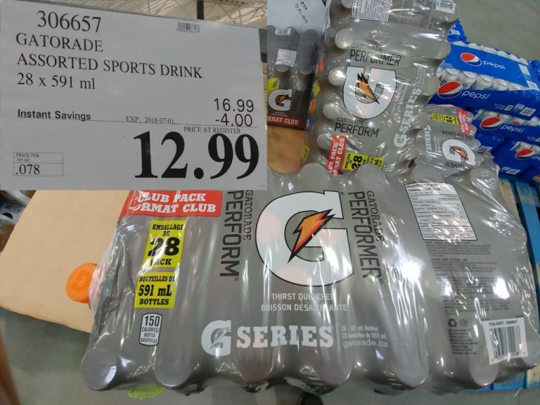 306657 GATORADE SPORTS DRINK 28 x 591 mL 4 00 INSTANT SAVINGS EXPIRES