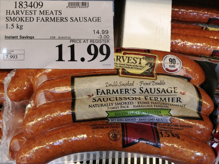 183409 HARVEST MEATS SMOKED FARMERS SAUSAGE 1 5KG 3 00 INSTANT SAVINGS EXPIRES ON 2018 07 01 11
