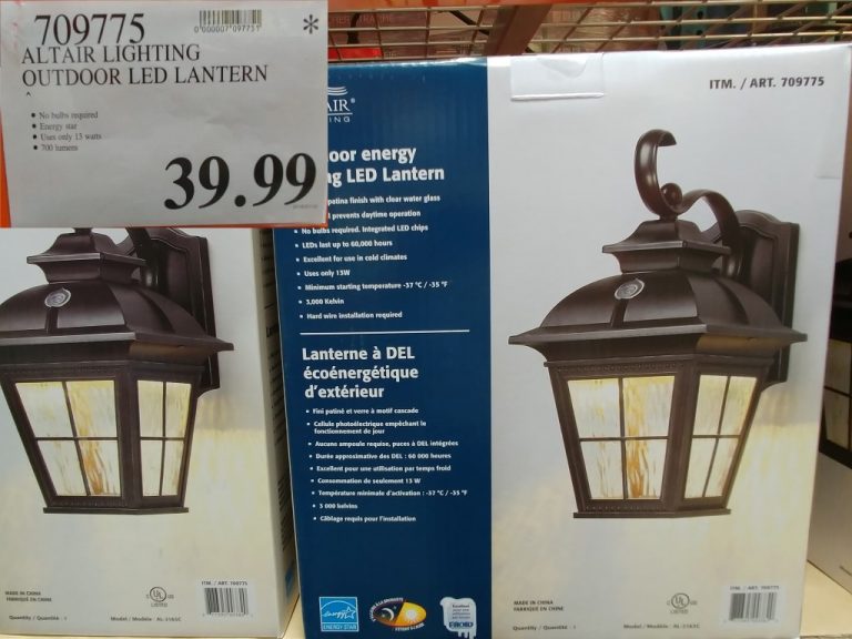 709775 ALTAIR LIGHTING OUTDOOR LED LANTERN 39 99 Costco East Fan Blog