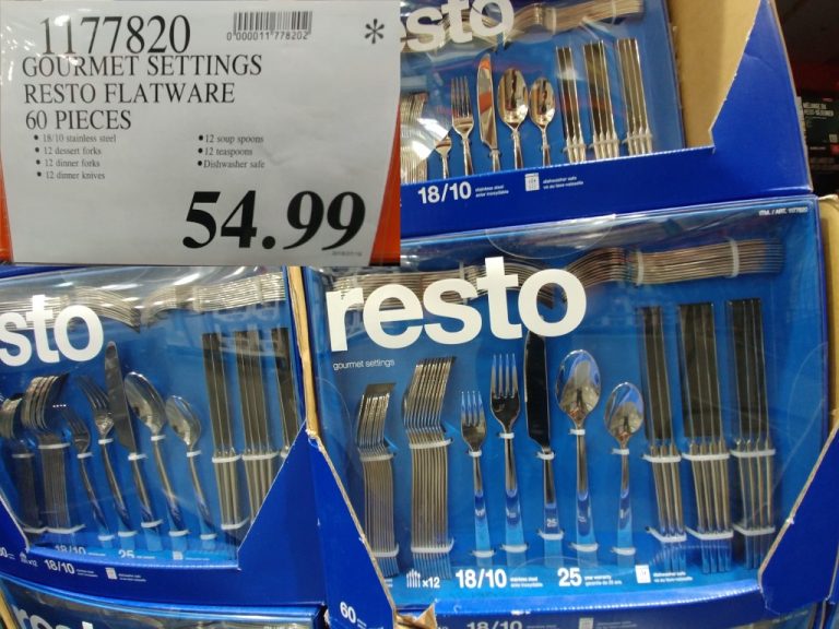 1177820 GOURMET SETTINGS RESTO FLATWARE 60 PIECES 54 99 Costco East