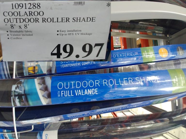 1091288 COOLAROO OUTDOOR ROLLER SHADE 8 X 8 49 97 Costco East Fan Blog