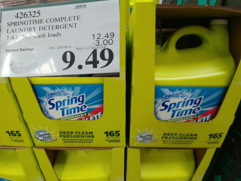 426325 SPRINGTIME COMPLETE LAUNDRY DETERGENT 7 4 L 165 wash loads 3 00