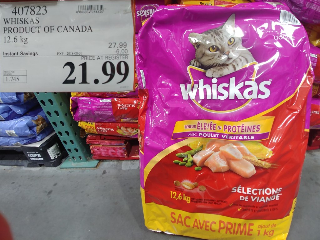407823 WHISKAS PRODUCT OF CANADA 12 6 KG 6 00 INSTANT SAVINGS EXPIRES 