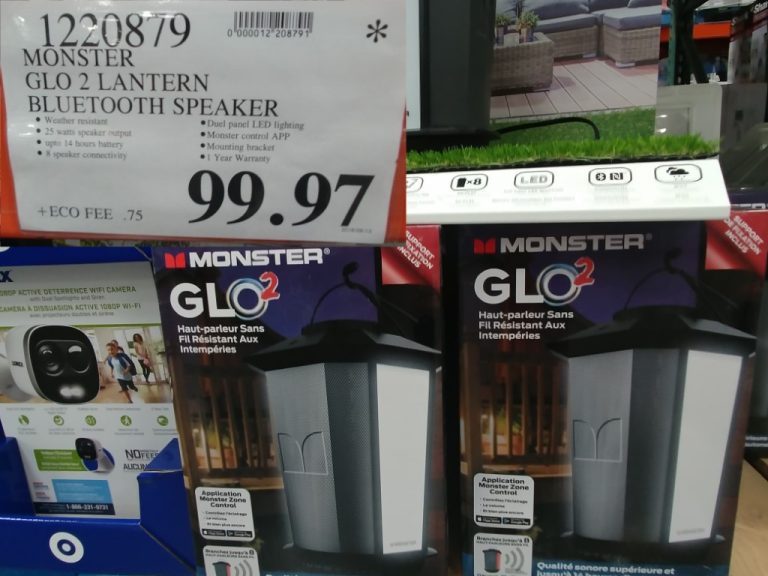 1220879 MONSTER GLO 2 LANTERN BLUETOOTH SPEAKER 99 97 Costco East Fan
