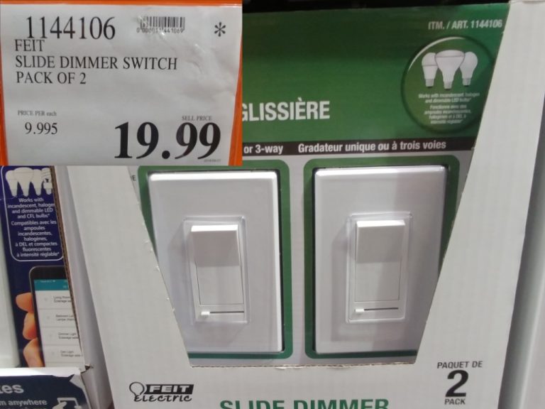 1144106 FEIT SLIDE DIMMER SWITCH PACK OF 2 19 99 Costco East Fan Blog