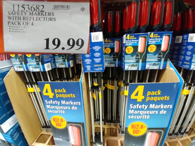 1153682 SAFETY MARKERS WITH REFLECTORS PACK OF 4 19 99 Costco East