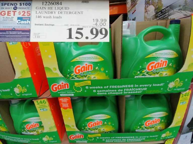 1226084 GAIN HE LIQUID LAUNDRY DETERGENT 146 WASH LOADS 4 00 INSTANT