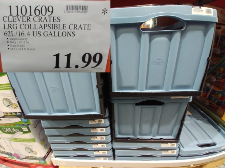 1101609 CLEVER CRATES LRG COLLAPSIBLE CRATE 62L 16 4 US GALLONS 11 99