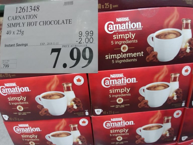 1261348 CARNATION SIMPLY HOT CHOCOLATE 40 X 25G 2 00 INSTANT SAVINGS
