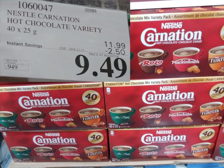 1060047 NESTLE CARNATION HOT CHOCOLATE VARIETY 40 X 25 G 2 50 INSTANT
