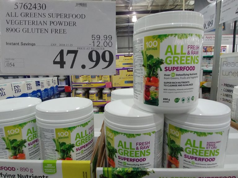 5762430 ALL GREENS SUPERFOOD VEGETARIAN POWDER 890G GLUTEN FREE 12 00