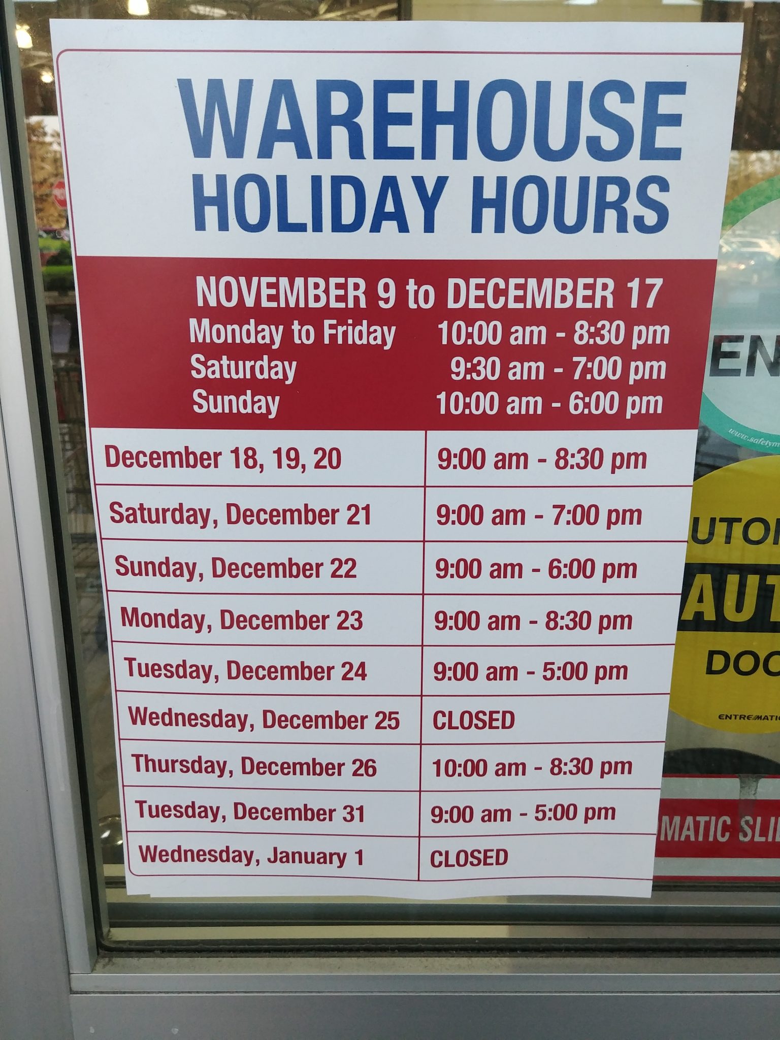 ***Costco Holiday Hours Update, Dec 22nd 2019*** Costco East Fan Blog
