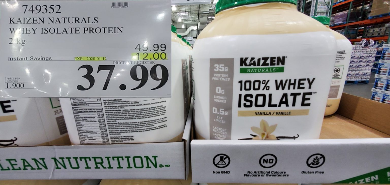 749352 KAIZEN NATURALS WHEY ISOLATE PROTEIN 2 KG 12 00 INSTANT SAVINGS